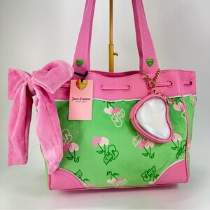 Juicy Couture Retro Cherry Tote Pink and Green Bag